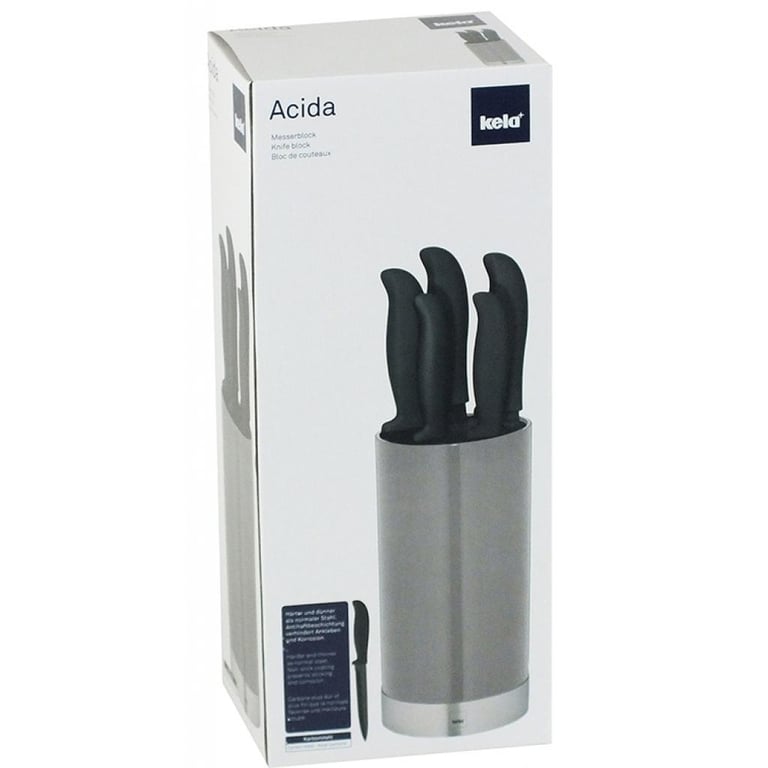 Набір ножів Kela Acida с подставкой 6 предметов Grey (11288) - фото 6