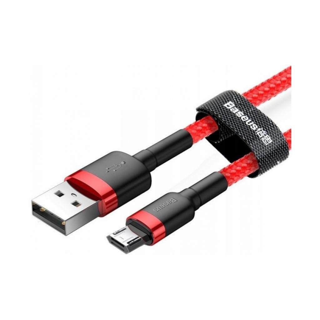 Дата кабель USB 2.0 AM to Micro 5P 1.0m Cafule 2.4A red+red Baseus (CAMKLF-B09) - фото 1