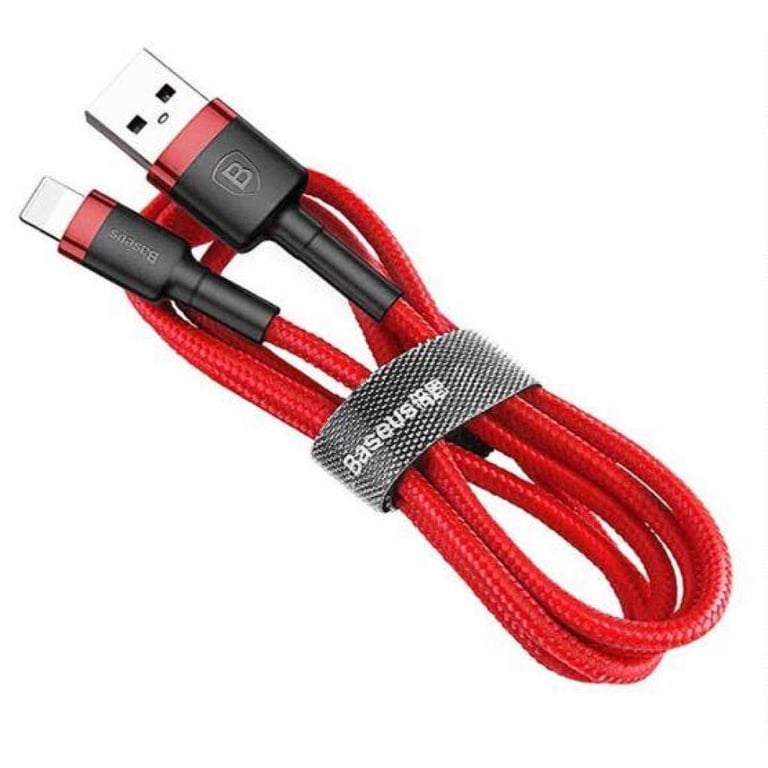 Дата кабель USB 2.0 AM to USB-C 1.0m Cafule 3A red+red Baseus (CATKLF-B09) - фото 1