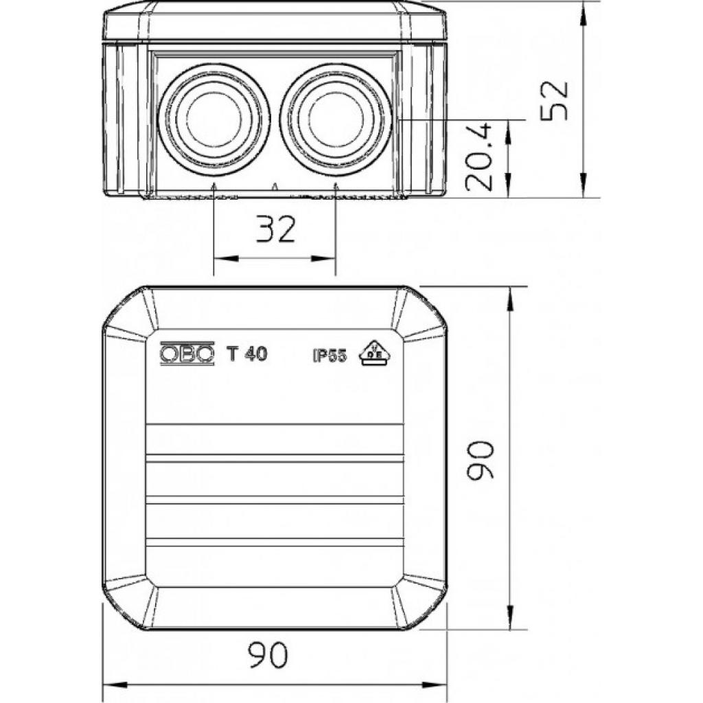 Розподільча коробка OBO OBO Т40 (Т40) - фото 2 Розподільча коробка OBO OBO Т40 (Т40) - фото 2