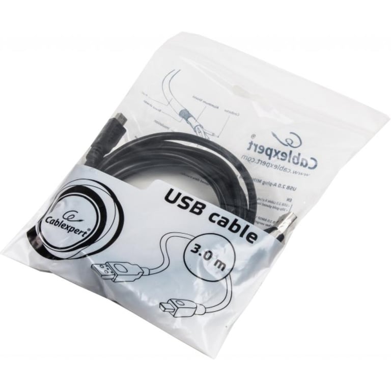 Дата кабель USB 2.0 AM to Mini 5P 3.0m Cablexpert (CCP-USB2-AM5P-10) - фото 2