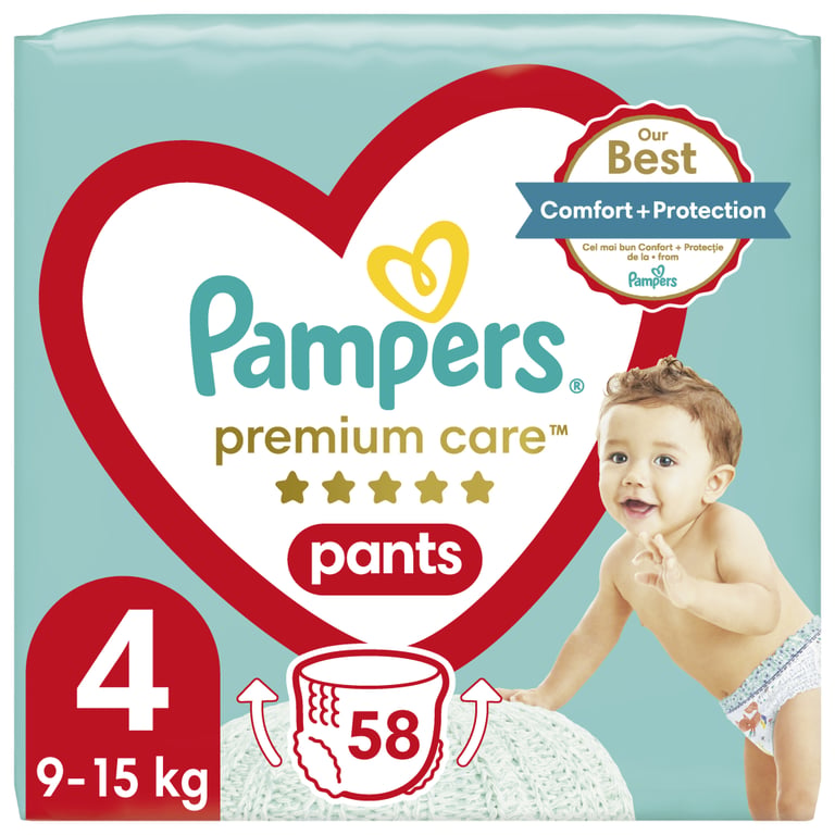 Підгузки Pampers Premium Care Pants Maxi Розмір 4 58 шт (8001090759993) - фото 1
