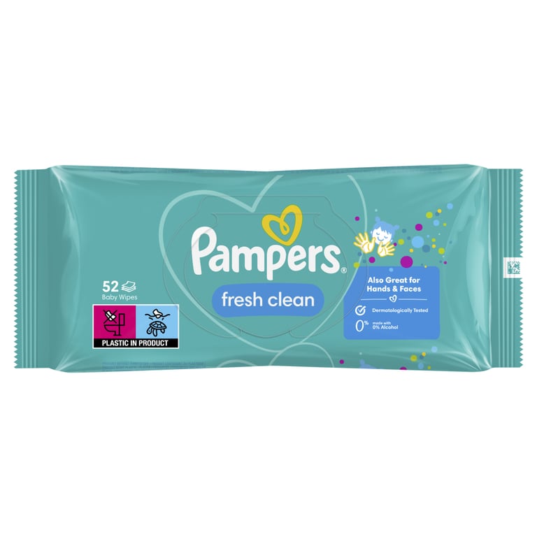 Дитячі вологі серветки Pampers Fresh Clean 52 шт (8001841041360) - фото 2