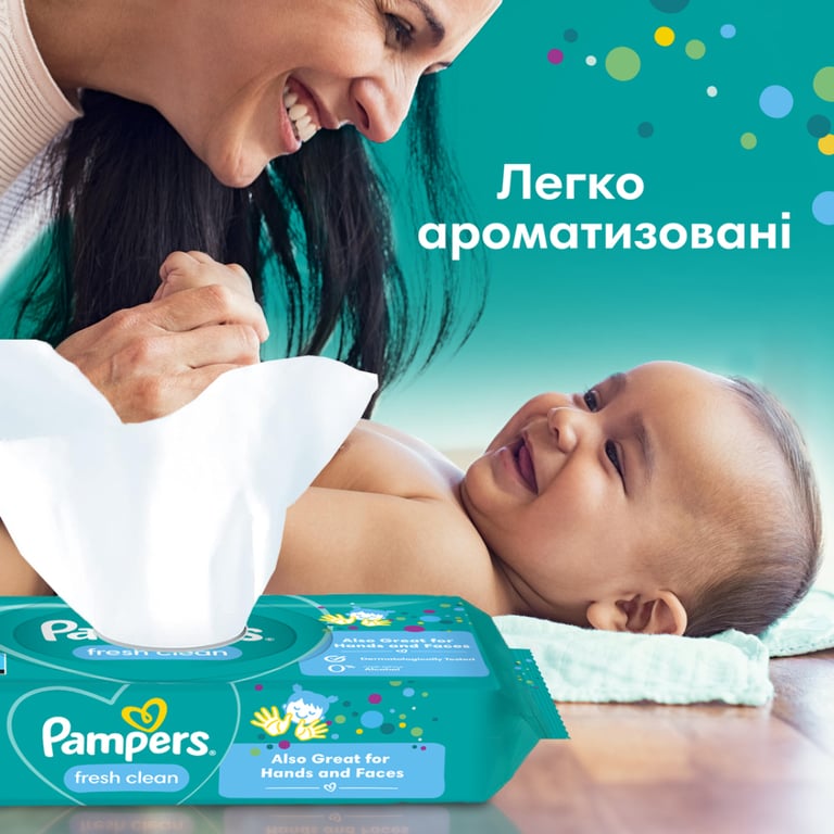 Дитячі вологі серветки Pampers Fresh Clean 52 шт (8001841041360) - фото 7