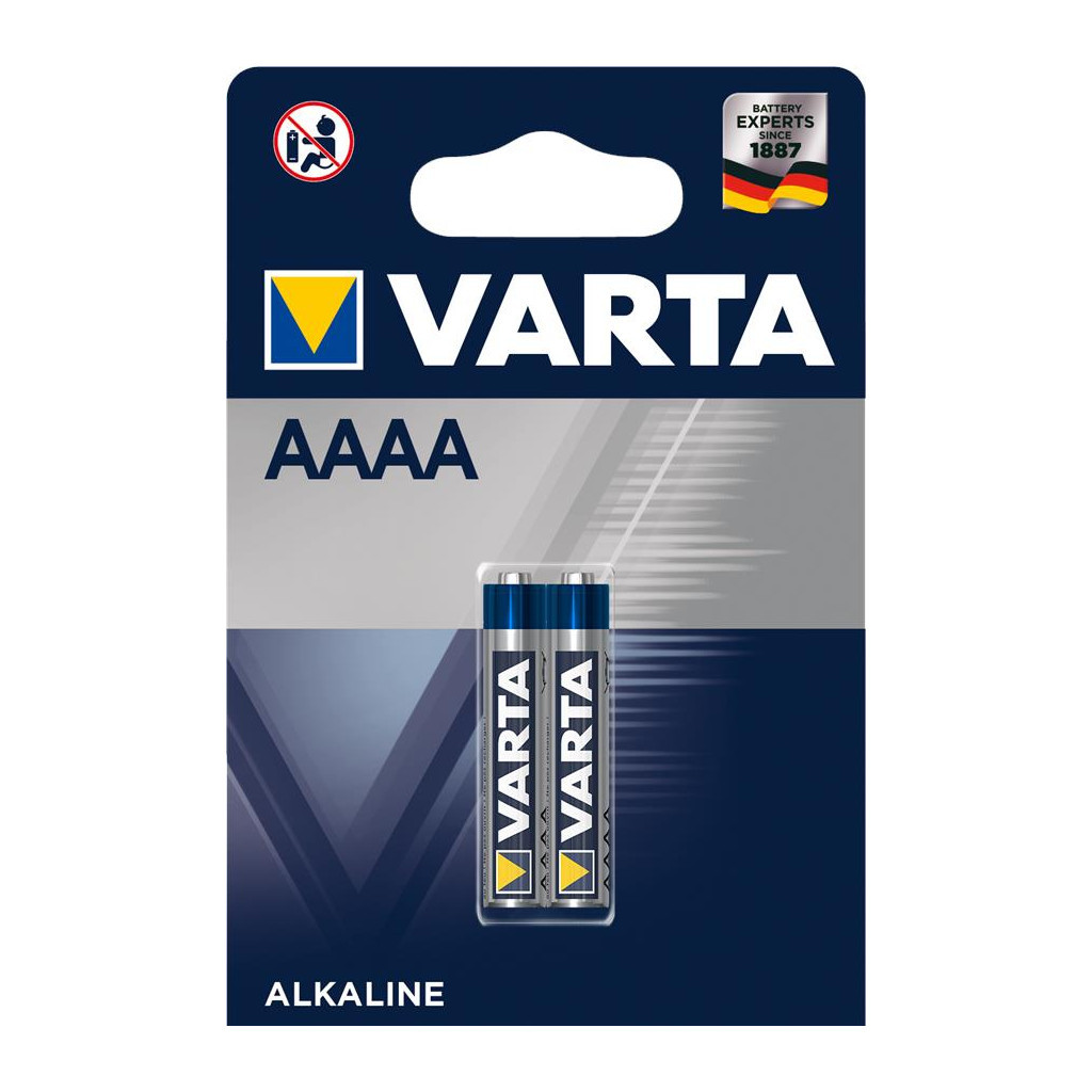 Батарейка Varta AAAA LR61 Alcaline * 2 (04061101402) - фото 1