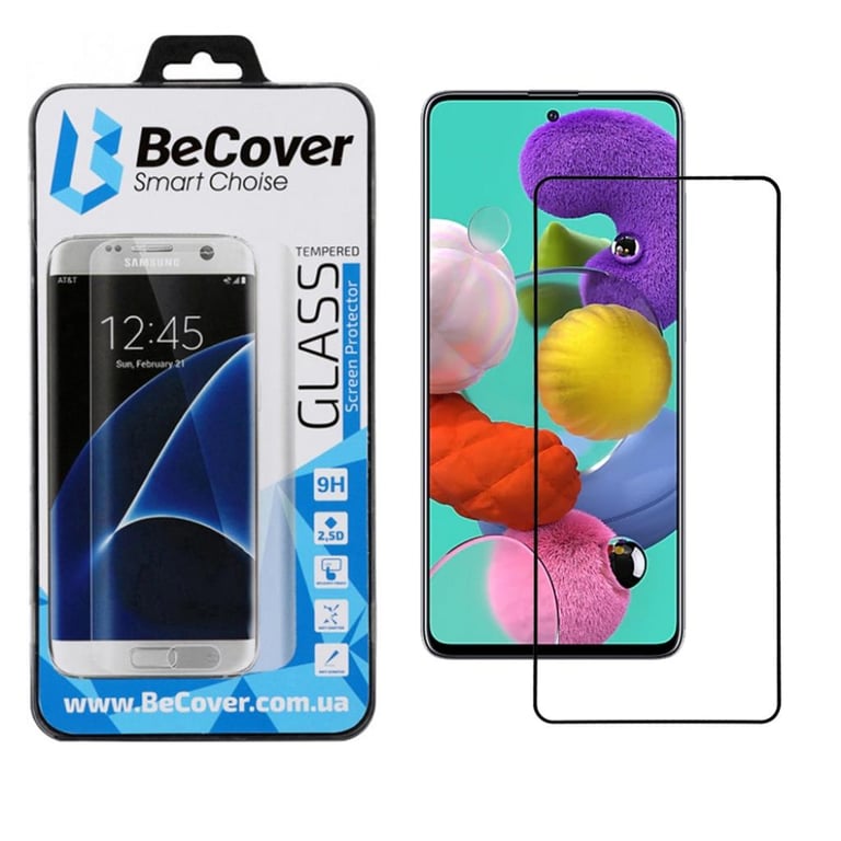Скло захисне BeCover Samsung Galaxy A51 SM-A515 Black (704668) - фото 1
