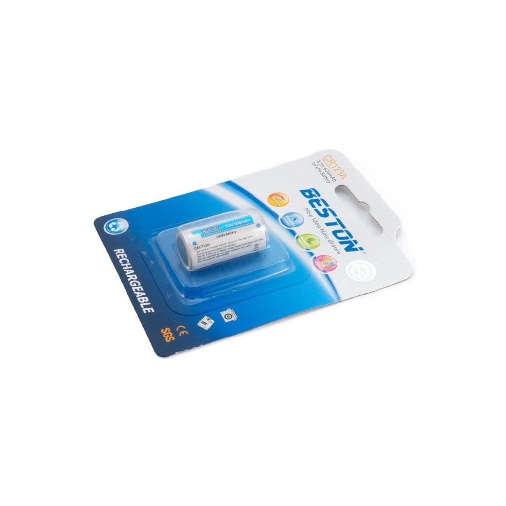 Акумулятор Beston CR123A (16340) 600mAh Lithium (AAB1844) - фото 3 Акумулятор Beston CR123A (16340) 600mAh Lithium (AAB1844) - фото 3