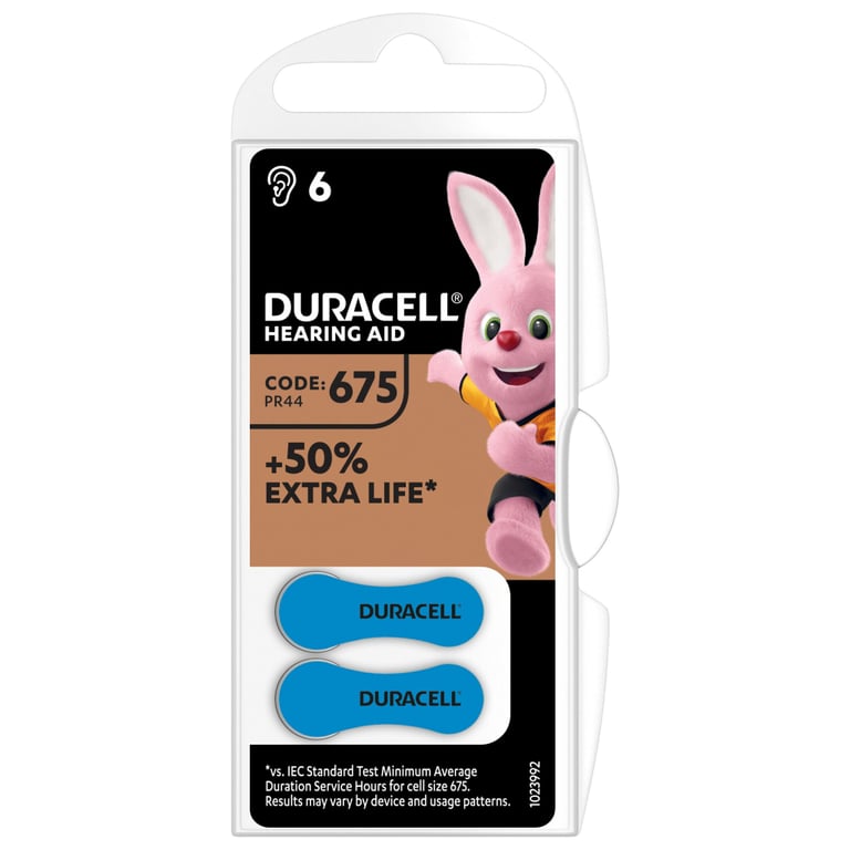 Батарейка Duracell PR44 / 675 * 6 (5004326) - фото 2
