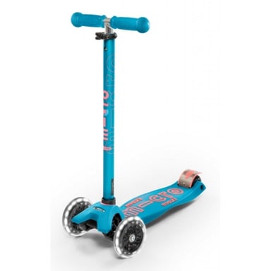 Самокат Micro Maxi Deluxe Aqua LED (MMD078) - фото 1