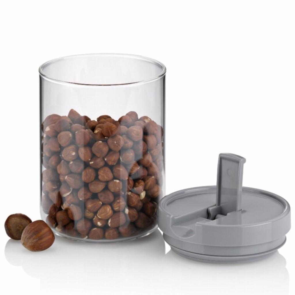Ємність для сипучих продуктів Kela Arik Grey 0,6 л 10,5х11 см (12107) - фото 4 Ємність для сипучих продуктів Kela Arik Grey 0,6 л 10,5х11 см (12107) - фото 4