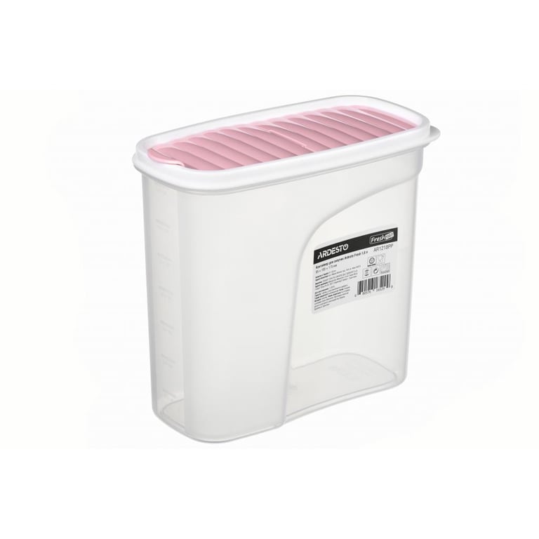 Ємність для сипучих продуктів Ardesto Fresh 1.8 л Pink (AR1218PP) - фото 1