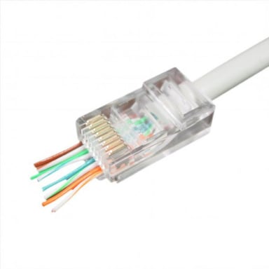 Конектор Cablexpert RJ45 cat.5e UTP 8P8C (сквозное отв., позолоч. конт.) 10 шт (LC-PTU-01/10) - фото 1