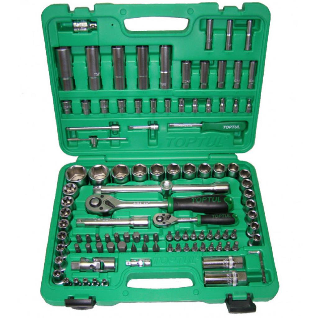 Набір інструментів Toptul автомобільний 1/4", 1/2" 108од. (6-гр.) (GCAI108R) - фото 1