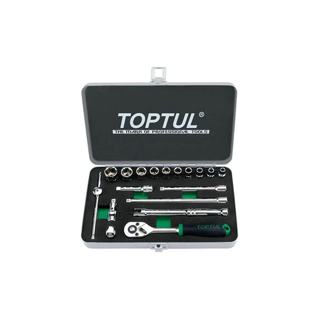 Набір інструментів Toptul дюймових 1/4" 18од. 3/16"-9/16" (GCAD1811) - фото 1 Набір інструментів Toptul дюймових 1/4" 18од. 3/16"-9/16" (GCAD1811) - фото 1