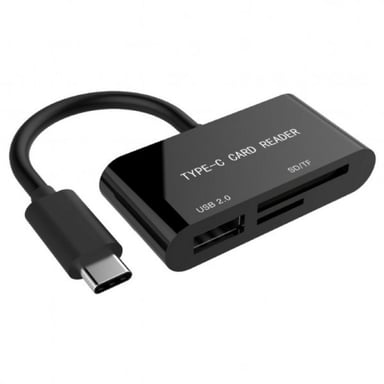 Зчитувач флеш-карт Gembird Type-C SD/TF + USB2.0 (UHB-CR3-02) - фото 1