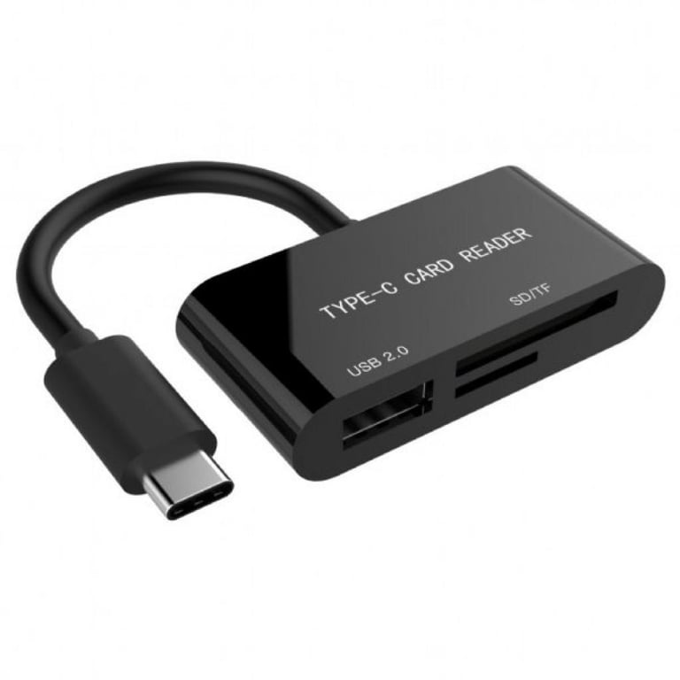 Зчитувач флеш-карт Gembird Type-C SD/TF + USB2.0 (UHB-CR3-02) - фото 1