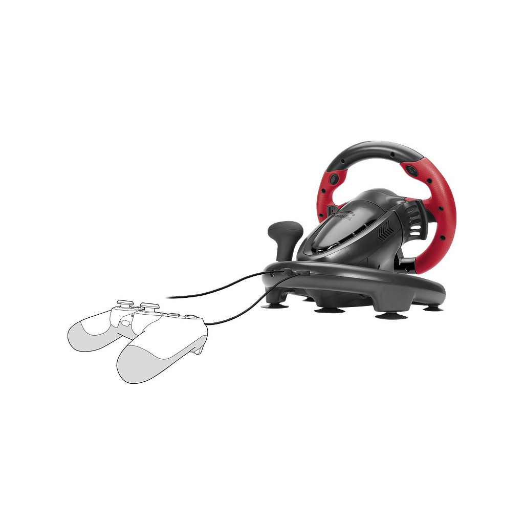 Кермо Speedlink Trailblazer Racing Wheel PC/Xbox One/PS3/PS4 Black/Red (SL-450500-BK) - фото 4 Кермо Speedlink Trailblazer Racing Wheel PC/Xbox One/PS3/PS4 Black/Red (SL-450500-BK) - фото 4