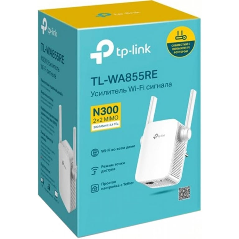 Ретранслятор TP-Link TL-WA855RE 802.11n 2.4 ГГц, N300, 1хFE LAN (TL-WA855RE) - фото 3