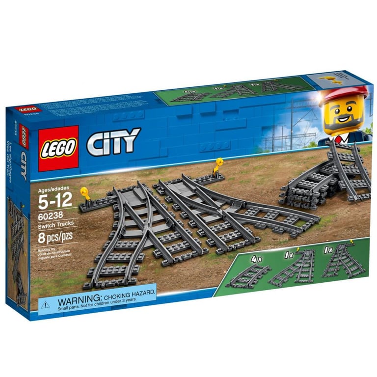 Конструктор LEGO City Залізничні стрілки 8 деталей (60238) - фото 1
