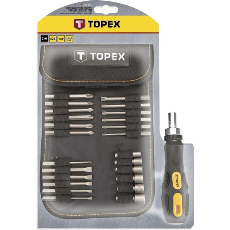 Набір біт Topex 26 шт с держателем (39D352) - фото 2
