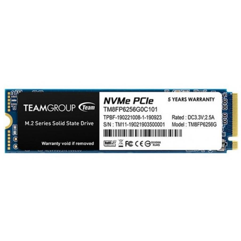 Накопичувач SSD M.2 2280 256GB Team (TM8FP6256G0C101) - фото 1