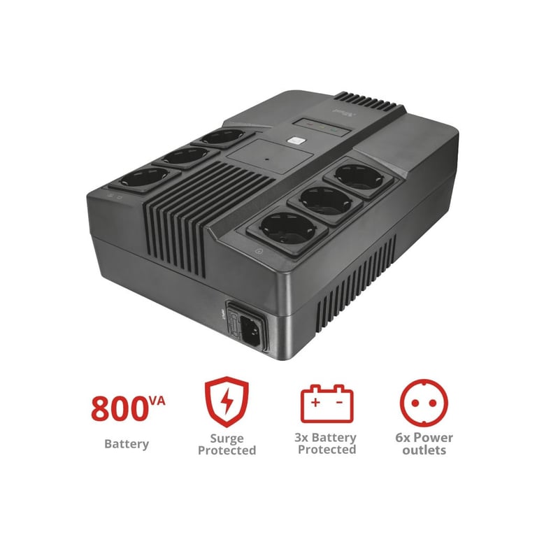 Пристрій безперебійного живлення Trust Maxxon 800VA UPS (23326_TRUST) - фото 11