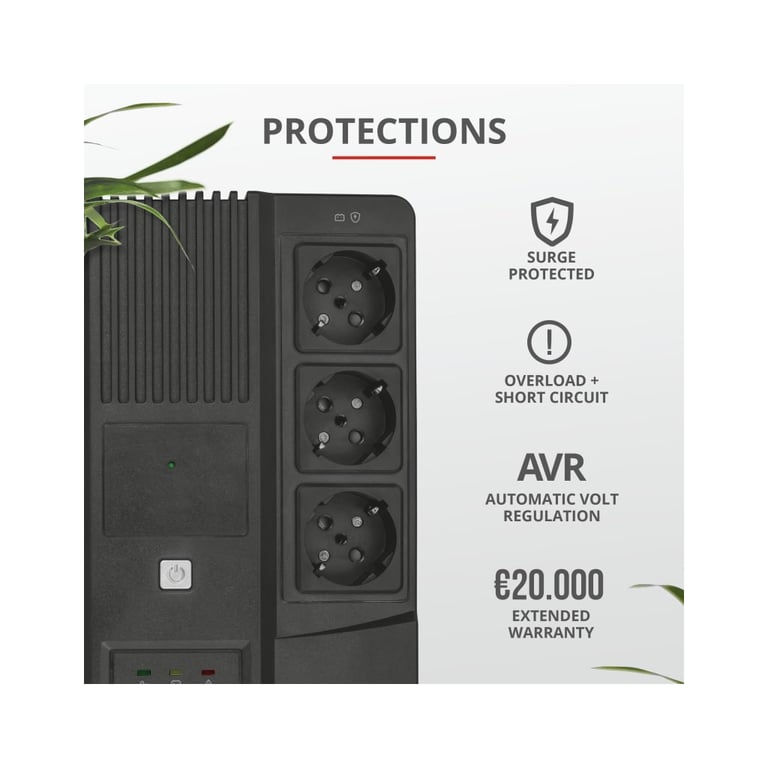 Пристрій безперебійного живлення Trust Maxxon 800VA UPS (23326_TRUST) - фото 8