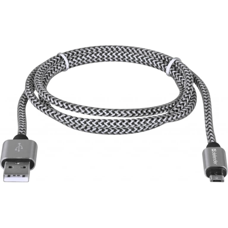Дата кабель USB 2.0 AM to Micro 5P 1.0m USB08-03T PRO white Defender (87803) - фото 2