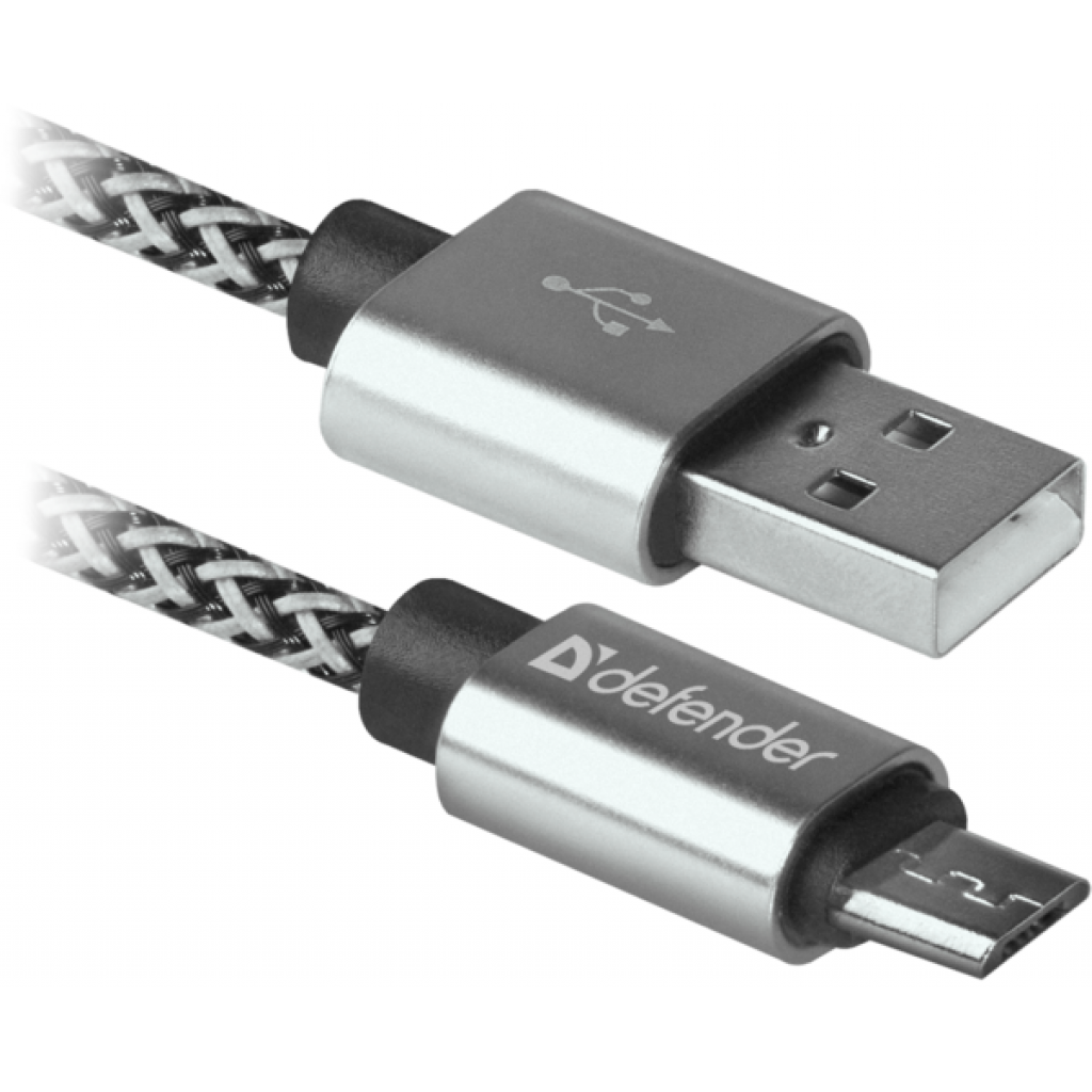 Дата кабель USB 2.0 AM to Micro 5P 1.0m USB08-03T PRO Defender (87815) - фото 1