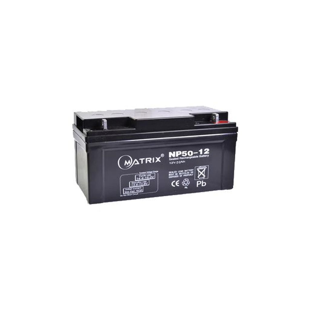 Батарея до ДБЖ Matrix 12V 50AH (NP50-12) - фото 1 Батарея до ДБЖ Matrix 12V 50AH (NP50-12) - фото 1