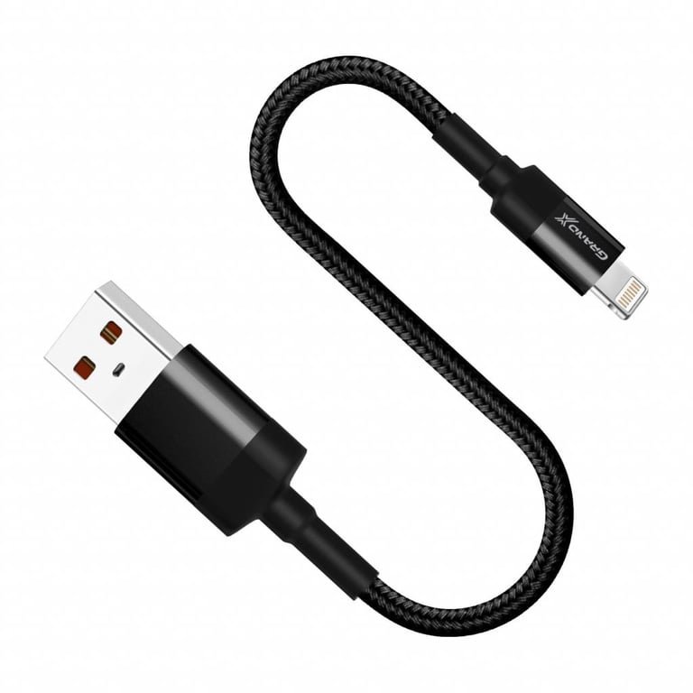 Дата кабель USB 2.0 AM to Lightning 0.2m Grand-X (FM-20L) - фото 1