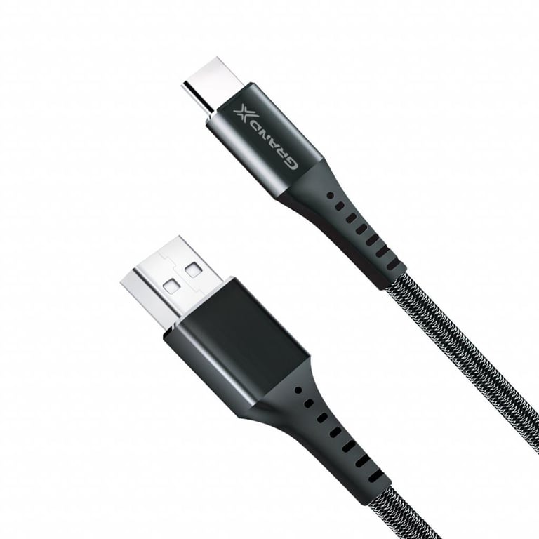 Дата кабель USB 2.0 AM to Type-C 1.2m Black Grand-X (FC-12B) - фото 2