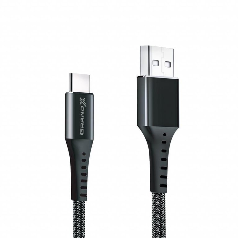 Дата кабель USB 2.0 AM to Type-C 1.2m Black Grand-X (FC-12B) - фото 3