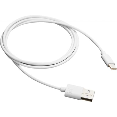 Дата кабель USB 2.0 AM to USB-C 1.0m white Canyon (CNE-USBC1W) - фото 1
