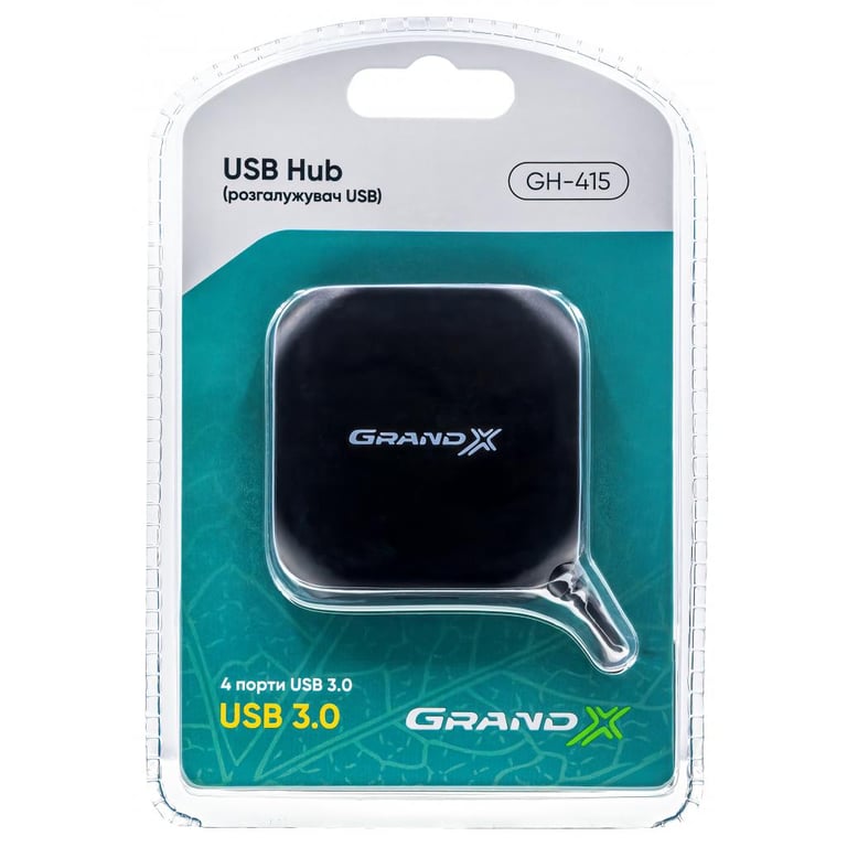 Концентратор Grand-X Travel 4 х USB3.0 (GH-415) - фото 2