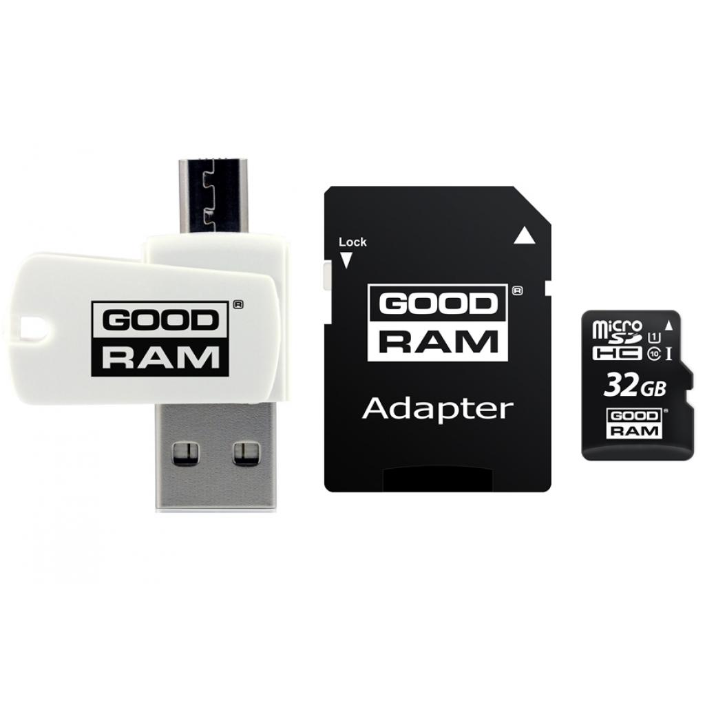 Карта пам'яті Goodram 32GB microSDHC class 10 UHS-I (M1A4-0320R12) - фото 1 Карта пам'яті Goodram 32GB microSDHC class 10 UHS-I (M1A4-0320R12) - фото 1