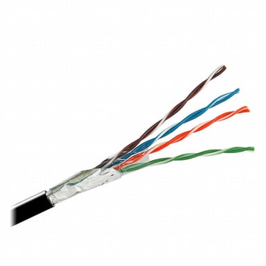 Кабель мережевий Kingda UTP 305м, cat 5e, CU, 4 pairs, 24AWG, PE, outside, black (KDUT8013) - фото 1