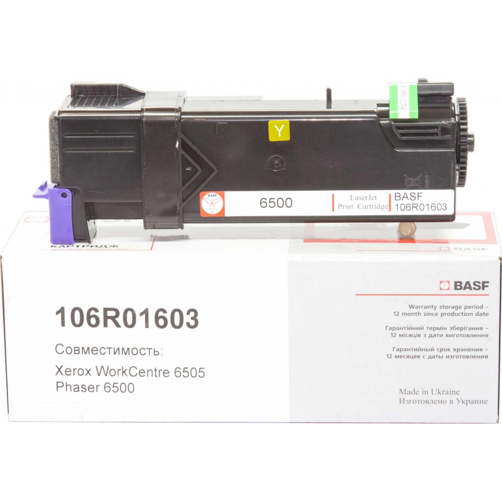 Тонер-картридж BASF Xerox Ph 6500/WC6505 Yellow 106R01603 (KT-106R01603) - фото 1 Тонер-картридж BASF Xerox Ph 6500/WC6505 Yellow 106R01603 (KT-106R01603) - фото 1