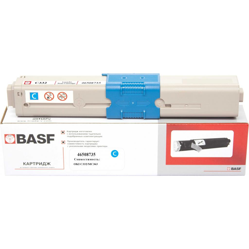 Тонер-картридж BASF OKI C332/MC363 Cyan 46508735 (KT-46508735) - головне фото
