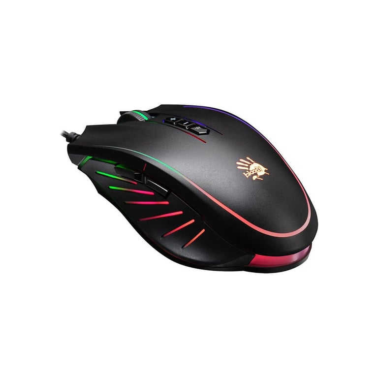 Мишка A4Tech Bloody Q81 Neon XGlide Curve Black - фото 1