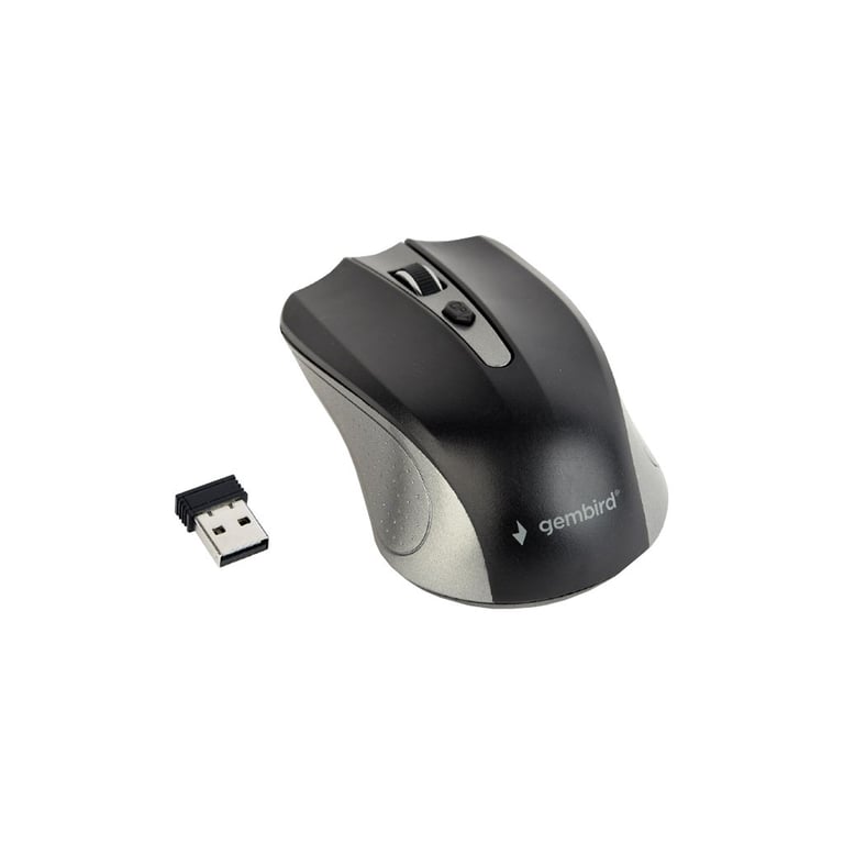 Мишка Gembird MUSW-4B-04-GB Black+Grey (MUSW-4B-04-GB) - фото 1