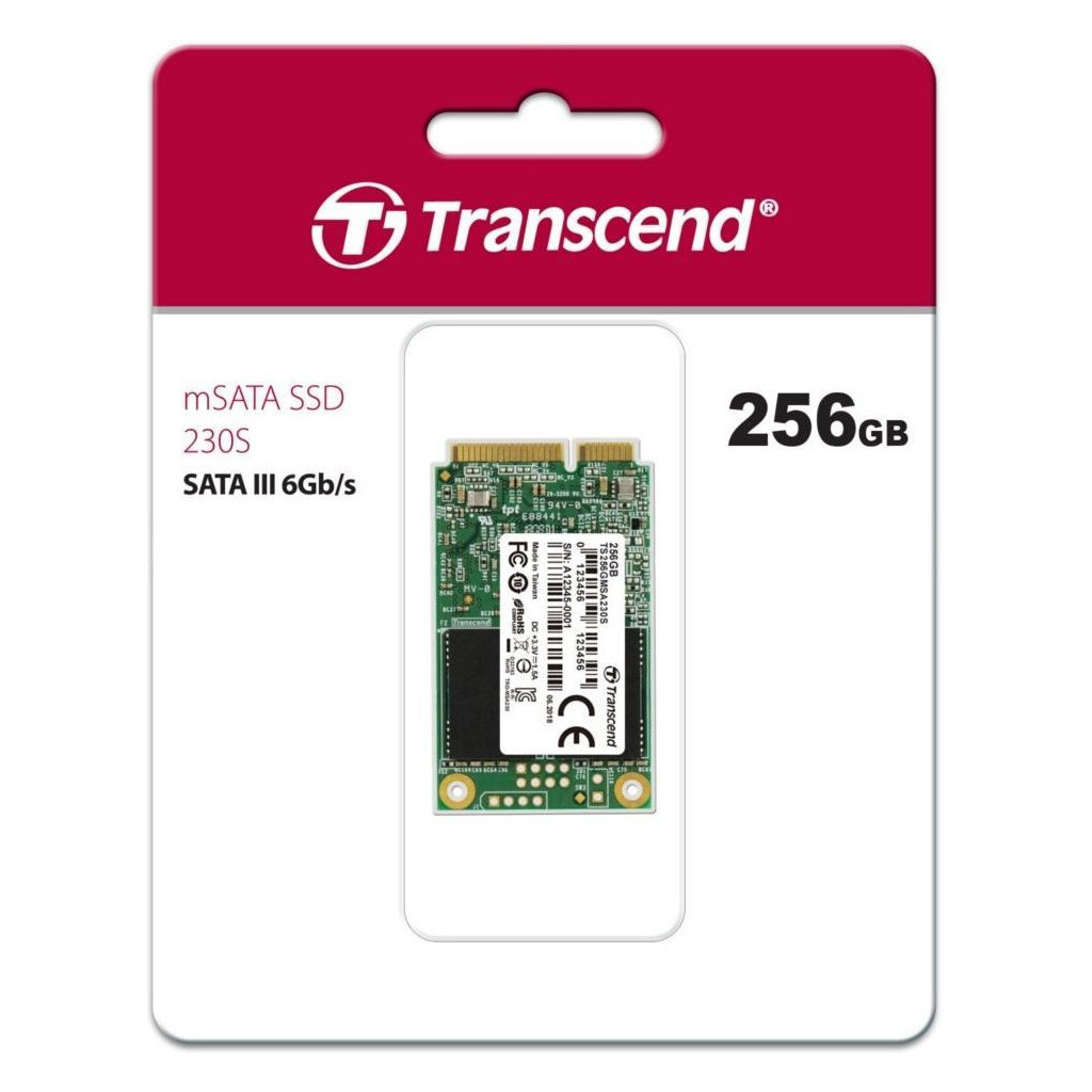 Накопичувач SSD mSATA 256GB Transcend (TS256GMSA230S) - фото 2 Накопичувач SSD mSATA 256GB Transcend (TS256GMSA230S) - фото 2