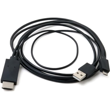 Перехідник MHL, microUSB (5pin) M, USB M-HDMI AM (1.8m) Extradigital (KBV1683) - фото 1