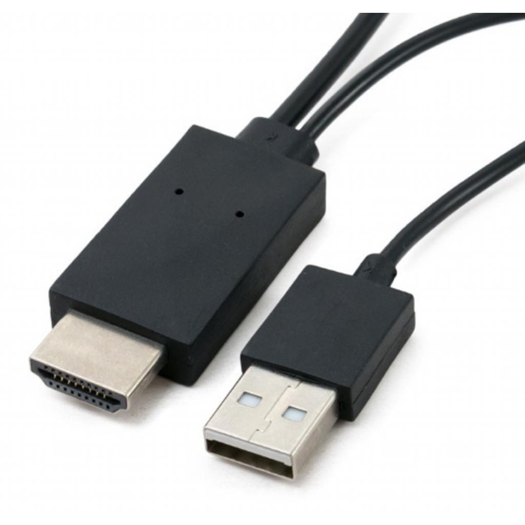 Перехідник MHL, microUSB (5pin) M, USB M-HDMI AM (1.8m) Extradigital (KBV1683) - фото 2 Перехідник MHL, microUSB (5pin) M, USB M-HDMI AM (1.8m) Extradigital (KBV1683) - фото 2