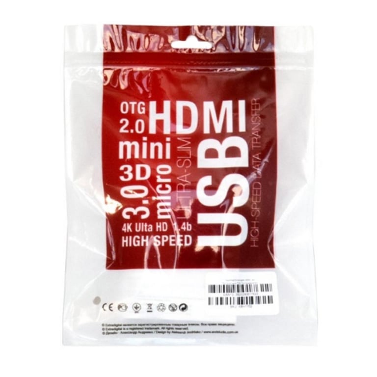 Перехідник MHL, microUSB (5pin) M, USB M-HDMI AM (1.8m) Extradigital (KBV1683) - фото 4