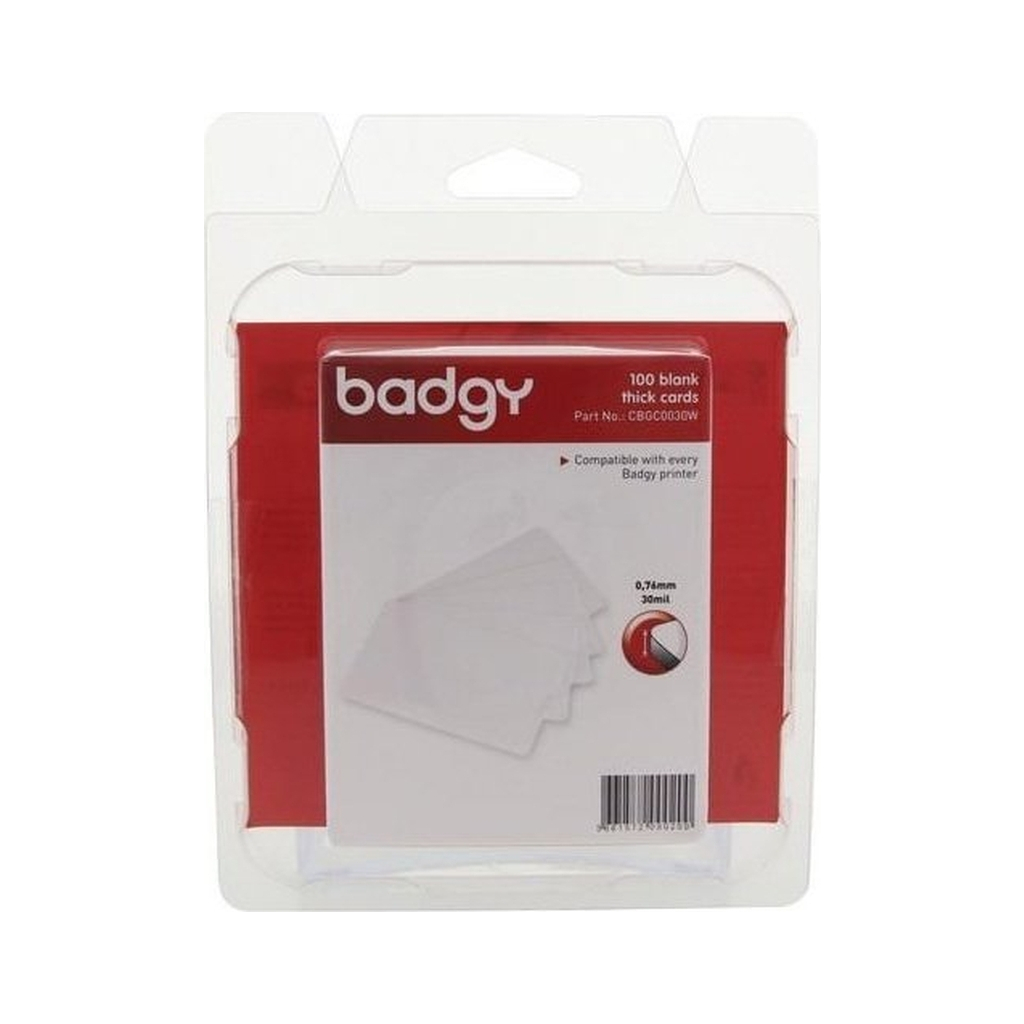 Картка пластикова чиста Badgy 0.76 мм Cards Thick, 100шт (CBGC0030W) Картка пластикова чиста Badgy 0.76 мм Cards Thick, 100шт (CBGC0030W)