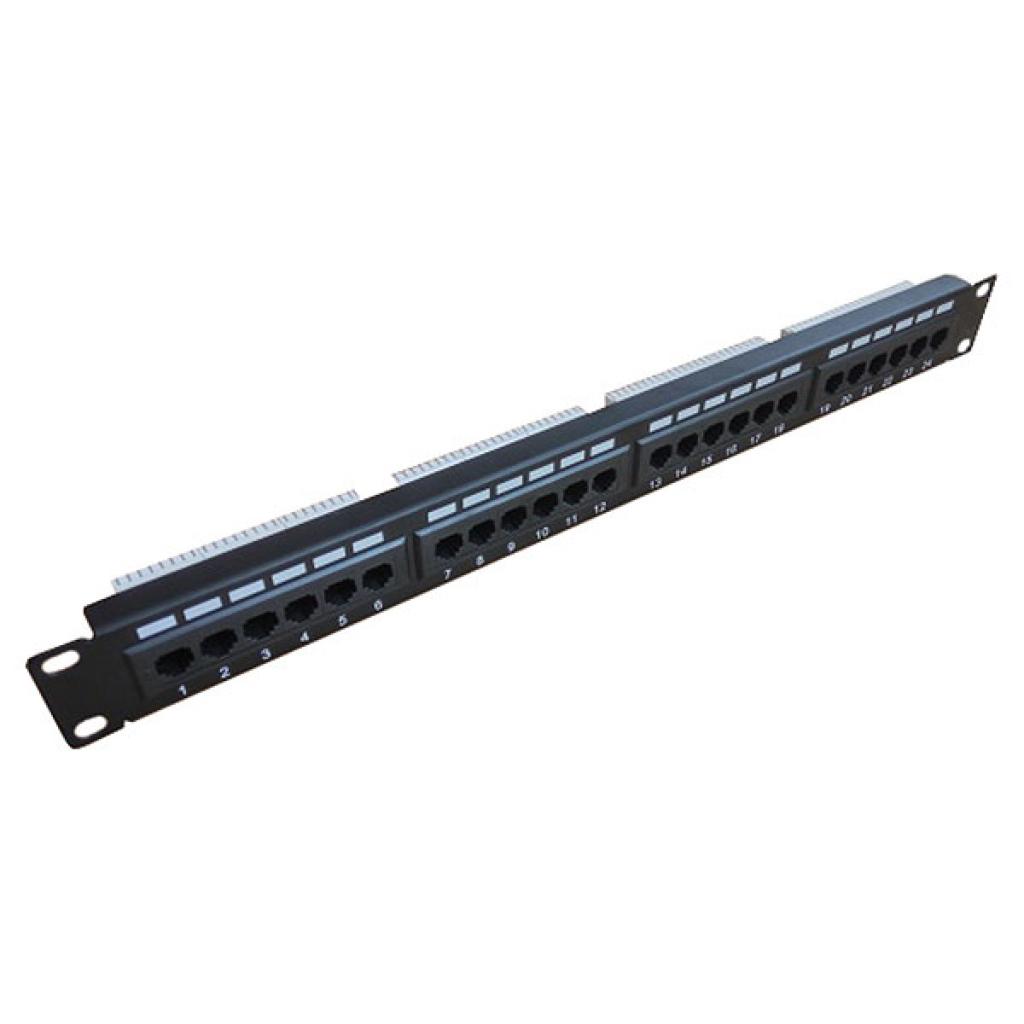 Патч-панель 19" 24xRJ-45 UTP cat.5e, 1U Kingda (KD-PP05-UTP-C5e-24P) - фото 1