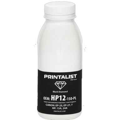 Тонер HP LJ 1200/1220 , 150г Black Printalist (HP12-150-PL) - фото 1