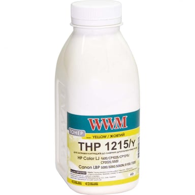 Тонер HP CLJ CP1215/CP1515/CM1312 , 40г Yellow WWM (HP1215Y) - фото 1