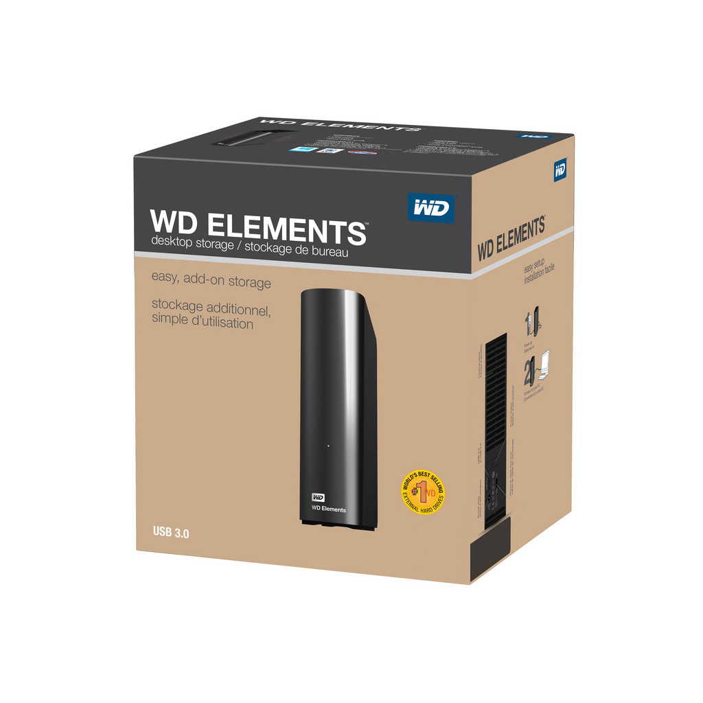 Зовнішній жорсткий диск 3.5" 14TB Elements Desktop WD (WDBWLG0140HBK-EESN) - фото 6 Зовнішній жорсткий диск 3.5" 14TB Elements Desktop WD (WDBWLG0140HBK-EESN) - фото 6